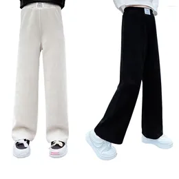 Trousers Children's Corduroy Wide Leg Pants Girls' Straight Slimming Spring And Autumn Sashionable Casual 4-14 Y