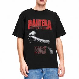 red Vintage Pantera Band Men Women's T Shirts Heavy Metal Band Merchandise Leisure Tees Short Sleeve Round Neck T-Shirts Cott 74wK#