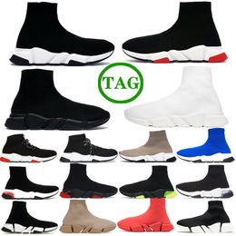 designer sock shoes men women speed trainer Black white red blue beige yellow mens fashion sports sneakers