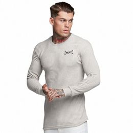 new Fi Autumn Men's O-neck Sweaters Slim Fit Sweaters Man Thin pullover Men Casual Lg Sleeve knitted Pull homme T7Eg#