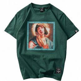 virgin Mary Men's T-Shirts 2023 Funny Printed Short Sleeve Tshirts Summer Hip Hop T Shirt Streetwear Casual Cott Tops Tees New O0nf#