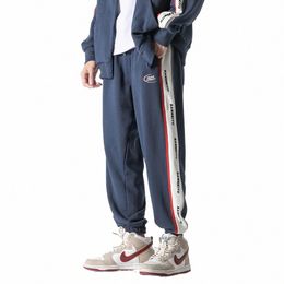 Primavera lado impressão retalhos casual sweatpants coreano streetwear esportes jogging calças unisex hip hop corredores harajuku calças m9sP #