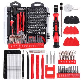 Draaigereedschap 138 in 1 Screwdriver Set Precision Magnetic Screw Driver Bits Torx Hex Bit Handle Mobile Phone Repair Screwdrive Kit Tools