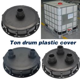 Connectors Plastic Bucket Covers IBC Cap with DN150 1 Inch External Thread Black Plastic Cover Per Tonne Barrel IBC Garden Water Connectors