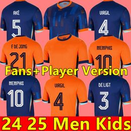 24 25 Netherlands MEMPHIS European HoLLAnd Club Soccer Jersey 2024 Euro Cup 2025 Dutch National Team Football Shirt Men Kids Kit Women Home Away MEMPHIS XAVI GAKPO