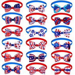 Dog Apparel 30pcs Bowties Neckties 4th Of July Pet Cat For Medium Small Dogs Grooming Accessories Cats Supplies