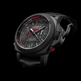 Designer Watches PAM Fiber Luminor Series 1038 Carbon Mechanical Flying Counter Chronograph Men's Watch Waterproof Wristwatches Stainless Steel Automatic