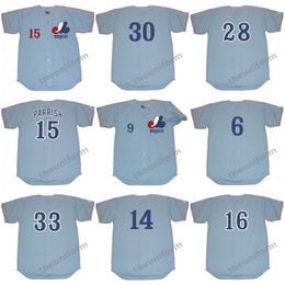 Men's 1969's-1978's Montreal LARRY PARRISH MACK JONES MANNY MOTA MAURY WILLS MIKE JORGENSEN 28 MARSHALL RON FAIRLY 33 HUNT 14 SWOBODA Throwback Baseball Jersey S-5XL