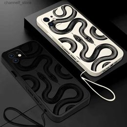 Cell Phone Cases Fashion Cool Snake Skull Phone Case For Poco M5 X5 F5 F4 X4 M4 F3 X3 M3 F2 X2 Pro C40 4G 5G GT Liquid Silicone CoverY240325