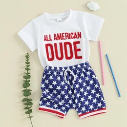 Clothing Sets Michellecmm Baby Boy 4th Of July Outfits Short Sleeve Shirt Tops And Casual Shorts Toddler Summer Outfit 2Pcs Set