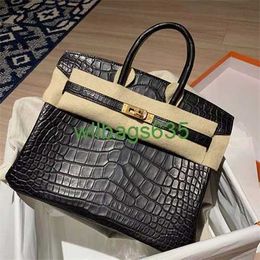 Bk Crocodile Bags Trusted Luxury Handbag Crocodile Pattern Platinum Bag Genuine Leather Womens Bag 2024 New European and American Fashion Co have logo HBWA