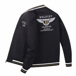 autumn And Winter Embroidered Jacket, Men's Trendy And Fiable Pilot Jacket, Casual Baseball Jacket, Handsome Jacket L2JV#