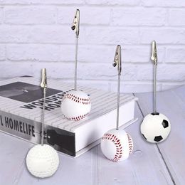 Decorative Plates 1set/2pcs Resin Sports Ball Po Holder With Base Metal Crocodile Mouth Office Home Decoration