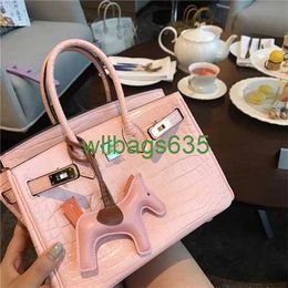 Bk Crocodile Bags Trusted Luxury Handbag Hong Kong Fashion Brand Crocodile Pattern Bag Womens Diagonal Leather Platinum Fashion Versatile H have logo HB3N