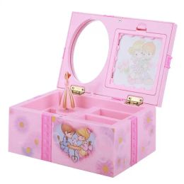 Boxes Cartoon Dancing Girl Music Box Random Songs Plastic Musical Box Jewelry Storage Box Christmas Birthday Gift Home Decoration