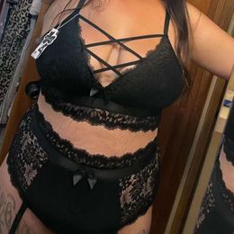 Plus Size Cross Strap Sexy Lingerie Set, Plump And Beautiful Lace Suspenders, Fun Pyjamas New Style 574161