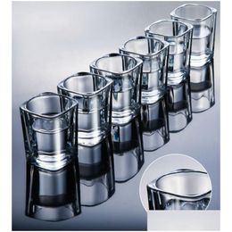 Wine Glasses Thickened Mini Beer Cup Transparent Whiskey Wines Glass Lead- Crystal Cups Bar Ktv Drinkware Drop Delivery Home Garden Ki Dhffr