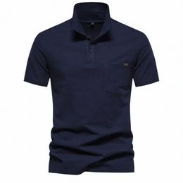 aiopeson 2023 dei nuovi uomini di estate 100% Cott singola tasca camicie casual manica corta couverture colletto Polo Uomo N8qP #