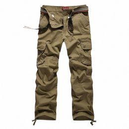 bolubao New Men Cargo Pants Men Multi Pockets Pants Military Camoue Track Pants Trousers Mens Elastic Waist Pant e5l2#