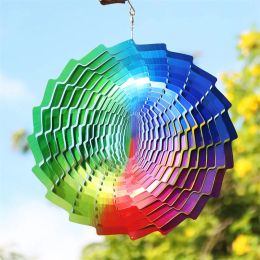 Films Colourful Tunnel Wind Spinner Garden Wind Chimes Hanging Decorations Outdoor Wedding Room Wind Bell Rustic Farm House Home Decor