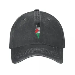 Ball Caps Palestine Flag Map Palestinian Kufiya Hatta Traditional Unisex Baseball Distressed Washed Hats Cap Casual Summer Sun