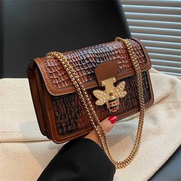 Handbag Underarm for Women New Diamond Embedding Little Bee Texture Chain 70% Off Online sales