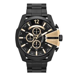 Fashion Brand Men Big Case Mutiple Dials Stainless Steel Band Date Quartz Wrist Watch 4338302n