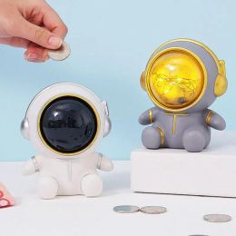 Boxes Astronaut Night Light Piggy Bank Bedside Decor Lamps Creative Figurine Coin Money Saving Box Toy For Kids Birthday Gifts