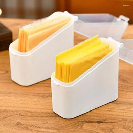 Storage Bottles Refrigerator Cheese Box Sliced Container Space-Saving Durable For Kitchen