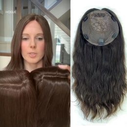 Toppers Kosher Shetiels Best Virgin European Human Hair Topper Curly Women Overlay Toupee with Clips Ins Jewish Hair Extensions Claw