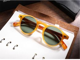 high quality men women sunglasses famous brand ov5186 Gregory Peck polarized sunglasses round glasses eyeglasses de gafas9090966