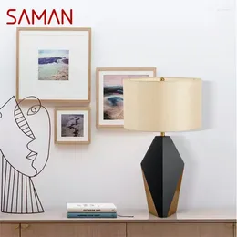 Table Lamps SAMAN LED For Modern Bedroom Desk Lights Home Decorative E27 Dimmer Paint Light Foyer Living Room Office