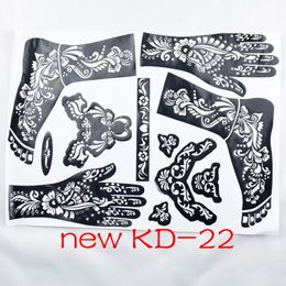 1pc KD22 Tattoo Template handsfeet henna tattoo stencils for airbrushing professional mehndi Body Painting Kit supplies 240322