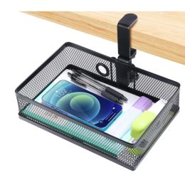 Drawers 360 Rotating Drawer Under Desk Storage Organizer Metal Clamp Drawer Basket Hanging Storage Under Desk Mount Tray Organization