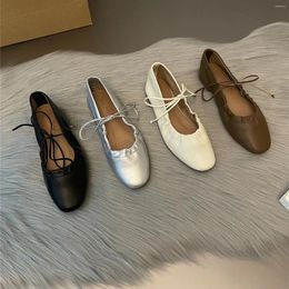 Casual Shoes Bailamos Women Flats Fashion Square Toe Shallow Ladies Elegant Ballet Soft Ballerina Moccasin