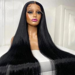 30 40Inch Glueless Wig Human Hair Ready To Wear Bone Straight 13x4 13x6 HD Lace Frontal Human Hair Wigs Brazilian PrePlucked Wig