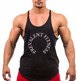 Customised Logo Gym Tank Top Men Cott Sleevel Tanktops Bodybuilding Clothing Sports Undershirt Fitn Stringers Vest i5BA#