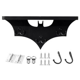 Holders With Hooks Smooth Practical Hanging Goth Style Bat Shape Wall Shelf Pictures Keep Tidy Solid Convenient Halloween Decor