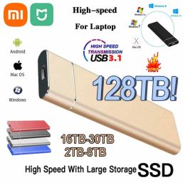 Control Xiaomi MIJIA Original Portable SSD 128TB 1TB 2TB Highspeed Mass Storage USB 3.0 External Hard Drive for ComputerLaptops