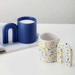 Teaware Sets High Appearance Level Ceramic Mug Ins Wind Creative Large Capacity Design Sense Niche Couple Cup Birthday Gift Girl