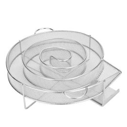 Meshes Stainless Steel Net Plate BBQ Grill Smoked Net Basket Round Cold Generator Outdoor Smoking Barbecue Accessories