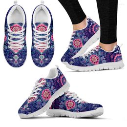 Casual Shoes INSTANTARTS Luxury Paisley Floral Boho Print Sneakers For Women Lace-Up Brand Design Light Walk Girls Flats 2024