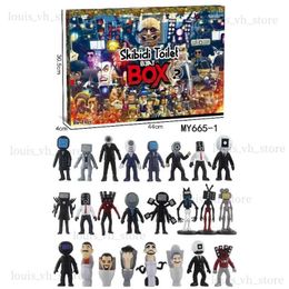 Blind box 24PCS A Set Skibidi Toilet Figure Mystery Box Blind Box Toys Set for Adults Kids Fans Christmas New Year Gifts T240325