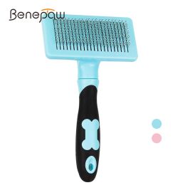 Combs Benepaw Professional Shedding Slicker Dog Brush Self Cleaning Ergonomic Durable Safe Nonslip Cat Combs For Pets Grooming