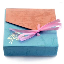 Gift Wrap 300Pcs Blue Bracelet Bangle Watch Box Case 9x9.5x3cm Candy Party Holiday Year Christmas/Wedding