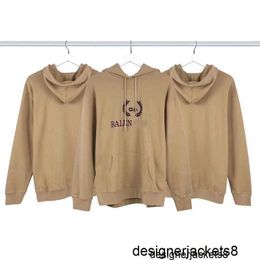 Designer Correct version of B family's wheat ear hoodie for spring and summer, couple's fashionable and casual high street trend hoodie ins SKCQ