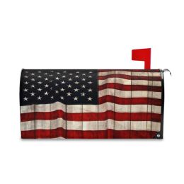 Bags New Arrival Polyester Material Mailbox Cover American Flag Print Letter Post Box Wrap Decoration Stickers Large Standard Size