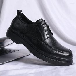 Casual Shoes All-match Men Walking Shoe Fashion Leather Trends Party Business Anti-slip Wearable Oxfords