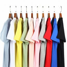 Men women solid Colour Shirts Brand New Men's Cotton T-Shirts O-Neck Men T-Shirt Combed Drop Shoulder Man T-Shirt Simple Loose Couple Tees