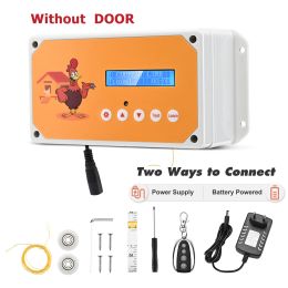 Accessories Automatic Chicken Coop Door Openers Controller LCD Screen Timer Light Sensor Solar Battery Electric Power Poultry House Flap